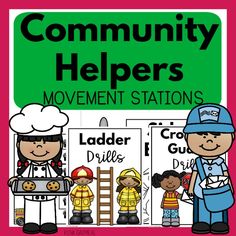 the community helpers movement stations are great for students to practice their skills and activities