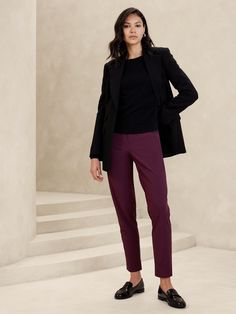 Airstretch Taper Pant | Banana Republic Factory Versatile 4-way Stretch Pants For Office, Versatile 4-way Stretch Office Pants, Casual Recycled Polyester Pants, Versatile Nylon Pants With 4-way Stretch, Stretch Recycled Polyester Pants, Fitted Nylon Pants For Fall, Nylon Cargo Pants For Workwear, Stretch Nylon Pants For Fall, Fitted Nylon Bottoms For Fall