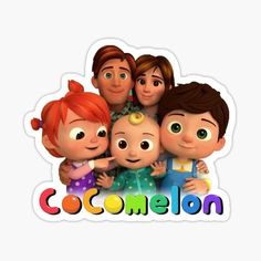 a group of cartoon characters with the word cocomelon on it's back