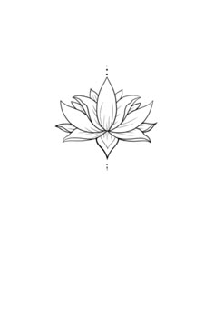 a drawing of a lotus flower on a white background