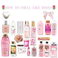 how to smell like roses⚘️ How To Smell Like A Princess, Rose Smelling Products, How To Smell Like Roses All Day, How To Smell Floral, How To Smell Like Flowers, How To Smell Like Roses, Smell Like Spring, Combo Skin Care, Rose Smell