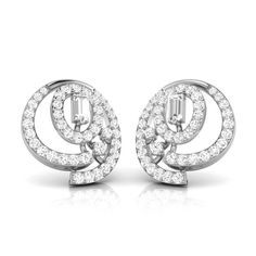 Platinum Diamond Earrings by Jewelove Metal : Platinum Platinum Purity : 95% Purity Mark : Pt 950 Estimated Platinum Weight : 4.93 grams Estimated Diamond Weight : 0.94 cts. Diamond Color : IJ or GH (as selected above) Diamond Clarity : SI or VVS (as selected above) Diamond Grading Report : SGL Certificate of Authenticity : Platinum Guild International please call us at +91-9828012999 or email us at WeCare@Jewelove.in Anniversary White Gold Clip-on Earrings, Anniversary White Diamond Clip-on Earrings, White Round Clip-on Diamond Earrings, Modern Round Clip-on Earrings For Anniversary, Modern Diamond White Earrings With Halo Design, Modern Round Halo Design Earrings, Modern Halo Design Earrings For Wedding, Modern White Earrings For Anniversary, Modern Clip-on Earrings For Anniversary