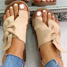 Lasaky - Elegant Slipper Set with Adjustable Strap Sandals Elegant Slippers, Orthopedic Sandals, Toe Ring Sandals, Outdoor Slippers, Beach Slippers, Stylish Sandals, Twist Knot, Casual Slippers, Toe Ring