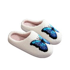 PRICES MAY VARY. Adorable Butterfly Design: These charming butterflies slippers feature charming embroidered butterfly prints, making them a must-have for butterfly enthusiasts who want to show off their love for these magnificent creatures. Superior Materials: Made with a soft and plush suede-like upper and a durable TPR sole, these cute butterfly slippers provide both comfort and longevity. The memory foam insole adds extra cushioning for maximum coziness. Slip-Resistant and Warm: The TPR sole Cute Butterfly Slippers, Bumble Bee Slippers, Mushroom Slippers, Strawberry Slippers, Butterfly Slippers, Retro Strawberry, Foam House, Butterfly Prints, Bedroom Garden