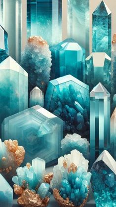 Captivating shades of blue crystals glisten like ocean depths, invoking tranquility, clarity, and the essence of serene beauty. Raising Vibration, Magical Images, Ocean Depth, Black Witch, Wallpapers Backgrounds, Color Art, Blue Crystals