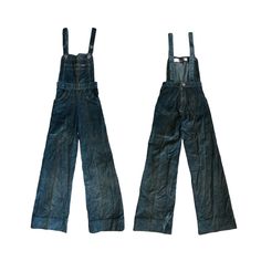 Absolutely Incredible Pair Of Deadstock Landlubber Overalls. I Am So Blown Away By These. They’re A Gorgeous Dark Forest Green, Rendered In Quality Corduroy, & Have Sweet Details Such As Contrast Stitching, Roomy Pockets, And Sweet Zip & Button Closure At The Back. They’re Wide Leg, & Body-Hugging At The Waist + Bust. Just Incredibly Flattering. I Love The Suspenders Style Of The Back! Adjustable To 2 Lengths Via Front Buttons. These Have Every. Single. One. Of Their Deadstock Tags. The Landlubb Corduroy Overalls, Levis Vintage, Dark Forest Green, Dark Forest, Suspenders, Vintage 70s, Forest Green, Pant Jumpsuit, Jumpsuit Romper