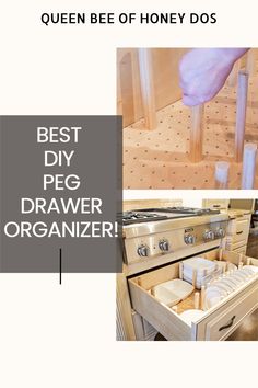 the best diy peg drawer organizer for queen bee of honey do's kitchen