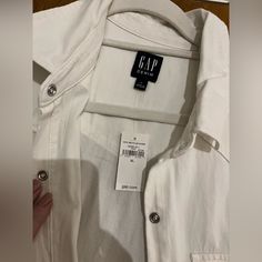 Gap Shirt, Off White, Snap Front, Western Detail. Like Denim/Chambray Material. Nwt, Xl Happy To Consider Reasonable Offers! Chambray, Gap, Button Down Shirt, Womens Tops, Off White, Cream, Women Shopping, White, Quick Saves