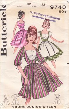 an old fashion sewing pattern from the 1950's