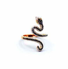 18k Diamond Serpent Ring Luxury Snake Shaped Diamond Ring, Luxury Diamond Snake Ring With Diamond Accents, Diamond Snake Ring With Diamond Accents, Luxury Gold Diamond Snake Ring, Luxury Diamond-accented Snake Ring For Gift, Snake Rings, Serpent Ring, Snake Ring, Volume 1