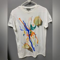 Beautiful Soft Cotton Dior T Shirt Made In Italy, Never Worn. Just Like New Designer Graphic Print T-shirt For Spring, Designer Fitted T-shirt With Graphic Print, Designer White T-shirt For Spring, Designer Fitted T-shirt For Spring, Modern Graphic Print T-shirt For Spring, Dior T Shirt, Dior Shirt, Men Dior, Like New