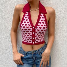 Girly Clothes, Summer Knitwear, Summer Knit Tops, 90s Fashion Men, Irregular Patterns, Stitch Clothes, Summer Crop Tops, Womens Cami, Trim Top