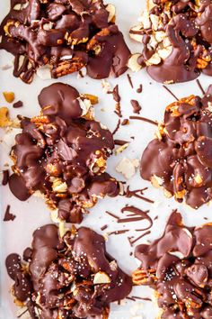 chocolate covered cookies with nuts and chopped walnuts