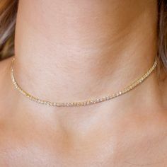 Cz Tennis Choker - xohanalei Gold Dainty Tennis Necklace With Cubic Zirconia, Dainty Gold Tennis Necklace With Cubic Zirconia, Gold Tennis Choker Necklace As Gift, Cubic Zirconia Tennis Choker Necklace, Cubic Zirconia Tennis Choker Necklace Gift, Gift Cubic Zirconia Tennis Choker Necklace, Happy Wife Happy Life, Tennis Chain, Ziplock Bags