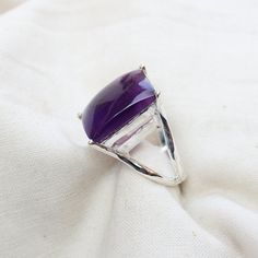 Gemstone - Amethyst Size - 13x18 rectangle Metal - sterling silver Natural purple amethyst ring available in all ring sizes Amethyst strengthens the aura of the wearer and creates your dominance among others The same design also available with many other gemstones please visit my shop to view the complete collection. feel free to contact me for any query regarding my jewelry Each order will be packed in the free handmade jewelry box Sterling Silver Amethyst Ring With Polished Finish As Gift, Classic Sterling Silver Amethyst Ring With Polished Finish, Sterling Silver Amethyst Ring With Polished Finish, Formal Amethyst Ring In Sterling Silver, Vs Clarity, Nickel-free Purple Amethyst Ring, Rings Promise, Plus Size Rings, Stackable Jewelry, Handmade Jewelry Box