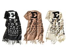 The Iconic Design of the Eye Chart The eye chart, the oldest tool for measuring visual acuity, has long escaped the stolid confines of the optometrist’s exam room. Today, eye charts are everywhere. You’d have to be blind if you haven’t noticed.  #printmag #iconic #design #eyechart Anatomically Correct Heart, Tan Scarf, Beige Scarf, Eye Chart, Silkscreen Print, Eye Test, Doctor Gift, Printed Scarf, Eye Doctor