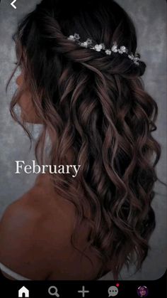 Cute Prom Hairstyles, Simple Prom Hair, Quince Hairstyles, Long Hair Wedding Styles, Prom Hairstyles For Long Hair, Peinados Fáciles Para Cabello Corto, Wedding Hair Inspiration