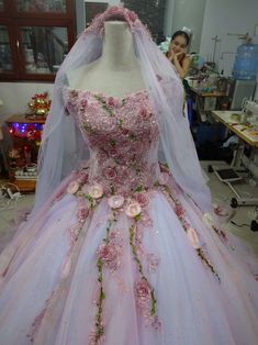 Rapunzel Wedding Dress Wedding Dress Inspried Wedding | Etsy Princess Style Floor-length Wedding Dress, Tulle Wedding Dress With Long Train For Quinceanera, Quinceanera Wedding Dress With Long Train, Fairytale Wedding Gown Floor-length, Tulle Ball Gown Quinceanera Dress For Wedding, Fairytale Style Wedding Gown, Floor-length, Fairytale Floor-length Wedding Gown, Rapunzel Wedding Dress, Ugly Wedding Dress