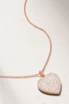 Anita Ko's 'Pebble' necklace is a sweet way to show your affection for someone special. Crafted from 18-karat rose gold, it's strung with a heart-shaped pendant encrusted with scores of diamonds that shimmer from every angle. Rose Gold Diamond Necklace, Pebble Necklace, Rose Diamond, Anita Ko, Vs2 Diamond, Gold Diamond Necklace, Rose Gold Diamonds, Fine Jewellery Necklace, Women Collection