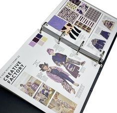 a magazine with an article about fashion on it's cover and the contents displayed