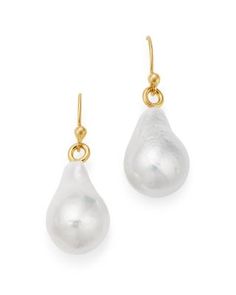 Bloomingdale's Fine Collection Baroque Cultured Freshwater Pearl Drop Earrings in 14K Yellow Gold - Exclusive Freshwater Pearl Drop Earrings, Pearl Drop Earrings, Pearl Drop, Fresh Water, Freshwater Pearls, Jewelry Accessories, White Gold, Yellow Gold, Drop Earrings