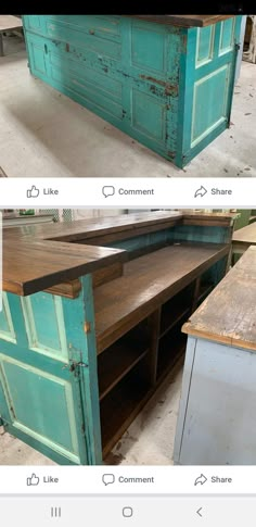 the before and after pictures of an old dresser