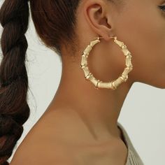 Custom Size Bamboo Hoop Earrings | Minimalist Hoop earrings 20-100mm | Hypoallergenic Hoops for Women | Simple Everyday Earrings in PAIRS *These earrings are sold in pairs. . . . . . . . . . . . . . . . . . . . . . . . . . . . . . . . . .  * Product Description ♡ :  Introducing our Custom Size Bamboo Hoop Earrings, designed to resemble the shape and texture of bamboo for a unique and natural look. Crafted using high-quality materials, these earrings are durable, hypoallergenic, and safe for exte Hoop Earrings Chunky, Bamboo Hoop Earrings, Earrings Ideas, Name Earrings, Bamboo Earrings, Chunky Hoop Earrings, In Pairs, Earrings Minimalist, Everyday Earrings