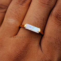 Natural Moonstone Ring, Engagement Ring, 925 Sterling Silver, Stackable Ring, Rectangular Stone Ring, Moonstone Bar Ring, Minimalist Ring SHOP LINK:- https://www.etsy.com/shop/MaaShabashibaJewell?ref=seller-platform-mcnav 》D E T A I L S《 Gemstone: Natural Moonstone                     Gem Color: Blue                      Gem Shape: Rectangular                         Gem Category: Cut                    Metal: 925 Sterling Silver Purity: 925 Parts Per 1000 Setting Type: Channel Set Silver Polish Minimalist Moonstone Stackable Rings As Gifts, Minimalist Yellow Gold Moonstone Ring For Everyday, Minimalist Stackable Moonstone Ring In 14k Gold, Minimalist Stackable 14k Gold Moonstone Ring, Minimalist Yellow Gold Moonstone Ring In Sterling Silver, Minimalist Yellow Gold Sterling Silver Moonstone Ring, Minimalist Moonstone Ring As A Gift, Minimalist Amethyst Birthstone Ring, Minimalist Everyday Moonstone Ring