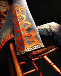 Leather added to pants looks like boot top Looks Country, Denim Inspiration, Denim Projects, Rodeo Queen, Archive Fashion, All Jeans, Baby Cowboy, Leather Projects, Rising Sun