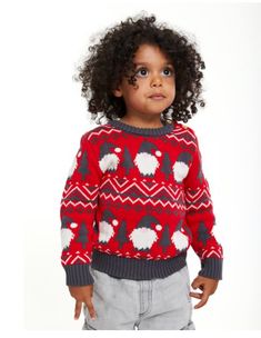 Get festive for the holidays with this Holiday Time Unisex Sweater. A fun allover print and soft, cozy fabric blend comfort and style that pairs effortlessly with their favorite pants and jeans for a jolly look. Material:  55% Cotton/45% Acrylic Care: Machine Washable Country of Origin: Imported Neckline: Crewneck Closure: Pullover style Sleeves: Long sleeves Features: Allover print Holiday Time Unisex Holiday Sweaters for Baby and Toddler Boys and Girls ***If you have a concern regarding odor or allergies, please be aware that you are purchasing an item that has an unknown history and may or may not have been in contact with smoke, pets, etc...*** SHIPPING POLICY We ship via UPS, FedEx, and USPS based on the destination. Order tracking information will be provided once the item has shippe Holiday Sweaters, Cozy Fabric, Unisex Sweater, Holiday Sweater, Baby & Toddler Clothing, Holiday Time, Baby Sweaters, Baby And Toddler, Toddler Boys