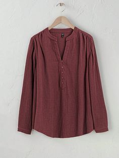 Plus Size Long Sleeve Shirt Women's Solid Color V-Neck Long Sleeve Shirt,Fall Women Clothes Burgundy Casual  Long Sleeve Woven Fabric Plain Top Non-Stretch  Women Plus Clothing, size features are:Bust: ,Length: ,Sleeve Length: Fall Fashion Plus Size, Plain Tops, Fashion Plus Size, Womens Long Sleeve Shirts, Women Clothes, Plus Size Blouses, Plus Size Tops, Plus Clothing, Fall Fashion