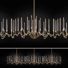 Inspired by Arabic calligraphic art and the icon of the classical candelabrum is Il Pezzo 3, a collection of refined Italian lamps with a hand-forged brass structure and elegant “candles” crafted from the clearest solid crystal which are illuminated using the latest LED technology, creating a sophisticated and romantic light. Il Pezzo 3 Chandelier is a luxury modular chandelier, composed by a lamp which can be repeated to create endless lengths. Each lamp is numbered and hides its own identity stamp that seals and guarantees the authenticity and uniqueness. A glamour Italian lighting perfect to be included in any sophisticated interior design project. Made in Italy. Modular Chandelier, 3 Chandelier, Sophisticated Interior Design, Sophisticated Interior, Elegant Candles, Romantic Lighting, Candle Craft, Italian Lighting, Luxury Lighting