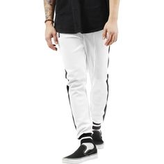 Mens Two Tone Jogger Track Pants with Zipper Pockets. Street-approved meets comforts on our striped jogger track pants. These skinny fit stretch stripe jogger track pants offer bold and versatile options for an added edge. Sits at the waist and continues down the leg with a modern fit and casual style for a completely natural and effortless look. Size: S.  Color: White.  Gender: male.  Age Group: adult. Mens Workout Pants, Joggers Track Pants, Mens Joggers, Modern Fit, Workout Pants, Mens Fitness, Track Pants, Workout Clothes, Casual Style