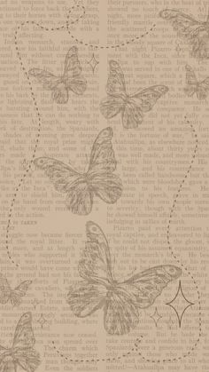 a wallpaper with butterflies on it and some words in the background that say, i love