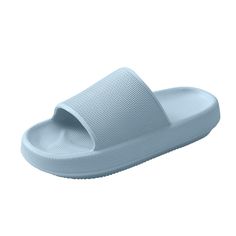 PRICES MAY VARY. SUPER SOFT: Our cloud slippers are made of premium EVA material, a lightweight waterproof foam that feels dense and stretchy, making you feel like you are walking on clouds THICK SOLE: The 1.7-inch thick sole design provides excellent support and cushioning functions, effectively reducing foot pressure and giving you a more comfortable wearing experience ERGONOMIC DESIGN: The cloud slides are ergonomically designed with a slight upward angle of 15 degrees at the toe, balancing p Non-slip Eva Slide Slippers, Non-slip Foam Slip-on Slides, Non-slip Solid Color Slip-on Slippers, Non-slip Solid Synthetic Slippers, Non-slip Synthetic Slippers, Non-slip Flat Slides, Slip-resistant Round Toe Slides In Solid Color, Breathable Blue Slide Sandals, Blue Breathable Slide Sandals