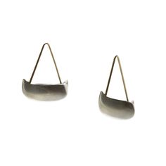 Gabriella Kiss Silver Canoe Drop Earrings | Quadrum Gallery Gabriella Kiss, Hudson Valley Ny, Silver Drop Earrings, Hudson Valley, Ear Wires, Kiss, Yellow Gold, Drop Earrings, Sterling Silver