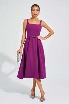 Phyllis Purple Slip Midi Dress Elegant Purple Sleeveless Evening Dress, Sleeveless Solid Midi Dress With Ruched Bodice, Solid Sleeveless Midi Dress With Ruched Bodice, Elegant Purple Sleeveless Midi Dress, Sleeveless Pleated Bodice Midi Dress For Garden Party, Elegant Midi Dress With Pleated Bodice For Garden Party, Sleeveless Pleated Midi Dress For Garden Party, Elegant Sleeveless Midi Dress For Garden Party, Elegant Sleeveless Garden Party Dresses