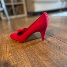 Brand New! Never Worn, About 2 Inch High Heels American Rag, Red Suede, Suede Pumps, Shoes Women Heels, Shoes Heels, High Heels, Pumps, Women Shoes, Brand New