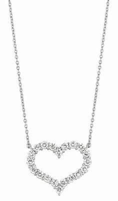 Prongs Style Code# N5096P.50_NK Chain: 18 inches Setting: Prongs Dimensions: 1/2 inch in height, 5/8 inch in width Diamond 1: Diamond Shape 1: Round Qty of Diamond 1: 20 Setting 1: Prongs Total Dia Weight: 0.5 Clarity: SI2 Color: G-H Gold Karat: 14K Color 2: Rose Approxe WT Grams: 3.4 Diamond Heart Necklace, Diamond Jewelry Store, Gold G, Heart Necklace Diamond, Diamond Free, Rose Gold Chain, Best Diamond, Diamond Heart, Heart Pendant Necklace