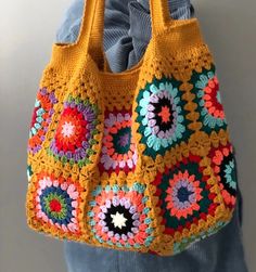 UAKISS - Black Granny Square Bag Women Colorful Cute Purse Checkered Crochet Shoulder Bags With Boho Style Yellow Black Handbags ·Height:36 cm Width:46 cm ·Manual measurement, size will have small error ·This bag is not lined. Multicolor Handheld Shoulder Bag For Summer, Trendy Multicolor Crochet Bag With Large Capacity, Bohemian Crochet Satchel Bag For Shopping, Trendy Multicolor Hobo Bag For Vacation, Trendy Multicolor Handheld Bag, Multicolor Handheld Shoulder Bag For Vacation, Multicolor Crochet Satchel Bag For Vacation, Multicolor Crochet Satchel Bag For Summer, Multicolor Crochet Satchel For Vacation