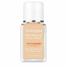 Neutrogena SkinClearing Foundation for Acne, Honey, 1 fl. oz (Packaging may vary) DESCRIPTION: Natural, breathable look and feel with Neutrogena SkinClearing Oil-Free Acne Fighting Foundation Makeup. Formulated for acne-prone skin, it is the first and only liquid makeup foundation with MicroClear technology that not only treats blemishes, but also helps prevent emerging acne breakouts for clearer skin. MicroClear technology boosts the power of the.5% salicylic acid acne medicine by breaking thro Acne Foundation, Best Foundation For Acne, Acne Medicine, Acne Makeup, Oil Free Makeup, Salicylic Acid Acne, Liquid Makeup, Clearer Skin, Foundation Makeup