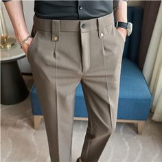 Applicable Season : Spring and Summer Applicable Scene : shopping Place Of Origin : China (mainland) Style : Smart Casual Front Style : Flat Pant Closure Type : zipper fly Material : POLYESTER Brand Name : MYAZHOU Gender : MEN Item Type : Suit Pants Clothing pattern : Self cultivation Waist type : Mid-waist Pant length : trousers size : 28 29 38 34 40 33 36 38 40 Basic style : Trendy city Listed Year season : Spring 2024 elasticity : Microburst pattern : Solid color colour : Tibetan blue pants, Elegant Ankle-length Pants For Wedding, Fitted Pants With Pockets For Wedding, Tailored Wedding Pants With Pockets, Classic Pants For Spring Wedding, Classic Spring Wedding Pants, Formal Ankle-length Pants With Button Closure, Formal Ankle-length Dress Pants With Button Closure, Elegant Straight Leg Wedding Bottoms, Fitted Ankle-length Wedding Pants