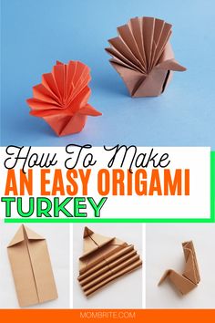 how to make an easy origami turkey