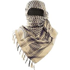 PRICES MAY VARY. MATERIALS: The Tactical Shemagh Scarf Is Made From 100% Cotton Woven, Extremely Soft, Breathe Freely, Lightweight, Quick-drying, No Fade, No Deformation And Anti-wrinkle. It Protects From Heat In The Summer And Keeps You Warm During The Cold Winter Days. APPROPRIATE SIZE: This Shemagh Scarf Is Large Enough, Size Approximately 43” X 43”, Perfect Size For All The Classic Neck & Head Scarf Wraps. Wrapping The Scarf Around Head And Neck Provides Optimal Protection From The Various E Military Scarf, Desert Scarf, Shemagh Scarf, Arab Scarf, Winter Headwear, Desert Fashion, Head Wrap Scarf, Scarf Men, Head And Neck