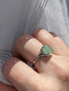 Aventurine Ring, 925 Sterling Silver Ring, Semiprecious Gemstone Jewelry, Green Stone, Adjustable Ring, Crystal Jewelry Gift for Her - Etsy Green Aventurine Ring, Aventurine Ring, Aventurine Necklace, Green Stone Rings, Ring Crystal, Crystal Therapy, Vintage Inspired Jewelry, Pretty Earrings, Healing Stone