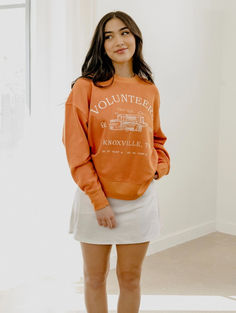 "Get game day ready with our Tennessee Vols stadium coordinates orange oversized crew! 🍊🏟️ Perfect for cheering on your favorite team in style. #VolsFootball #GameDayFashion #TennesseeVols #StadiumCoordinates #OrangeCrew" Gameday Fashion, Tennessee Vols, Got Game, University Of Tennessee, Crew Sweatshirts, Favorite Team, Game Day, Oversized Fits, Tennessee