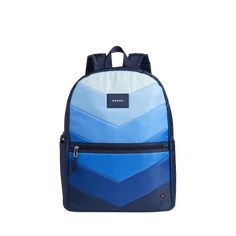 Kane Kids Large Backpack Nylon Chevron Puffer Blue Versatile Nylon Bag, Recyclable Travel Bag For Back To School, Casual School Bags Recyclable, Casual Recyclable School Bag, Versatile Rectangular Blue Backpack, Versatile Blue Nylon Backpack, Nylon Bags For Students, Back To School, Versatile Nylon Backpack For Back To School, Casual Recyclable Backpack For Travel