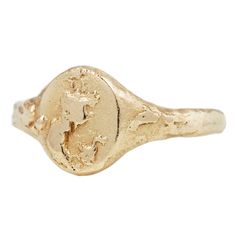 The Mini Signet Ring by Ellis Mhairi Cameron features a classic signet design with a handcrafted texture, giving the gold a satin, molten look. Inspired by ancient artifacts and tools excavated in Scotland, this ring is like a modern day relic. Metal: 14k Yellow GoldMeasurements: Setting width: 9mm, Setting length: 7mm, Setting height: 2mm, Band width: 2mm Size 6.5, 7.25 in stock Shipping and Delivery: IN STOCK items will ship within 2 business days Sizes not In Stock will be Resized Resize Fee White Pearl Bracelet, Wolf Jewelry, Ancient Artifacts, Pearl Studs, Signet Ring, Artifacts, Pearl White, Sale Items, Scotland