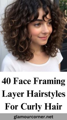 Curly Hair Shaped Around Face, Curly Haircuts With Face Framing, Face Framing Long Layers Curly Hair, Face Framing Curls Naturally Curly, Curly Round Face Haircut, Face Frame Layers Curly Hair, Haïr Cuts For Curly Hair Girl, Curly Cut Shoulder Length, Curly Hair Framing Face