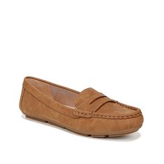 LifeStride-Riviera Loafer Easy-going and elegant, you cannot miss out on the Riviera loafer from Life Stride. A penny strap accent offers a timeless look to the lightweight, flexible slip-on. A Soft System comfort package provides daylong support, flex, and cushioning. A Penny, Easy Going, Cognac, Penny, Loafers, Slip On